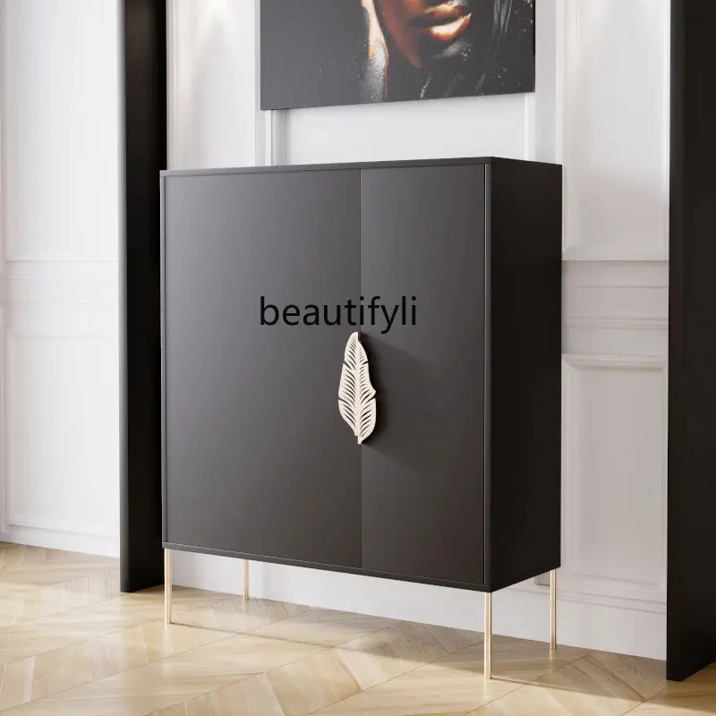 

Light Luxury Home Entrance Cabinet Meal Side Cabinet Shoe Cabinet Integrated High-End Curio Cabinet Locker Side Cabinet