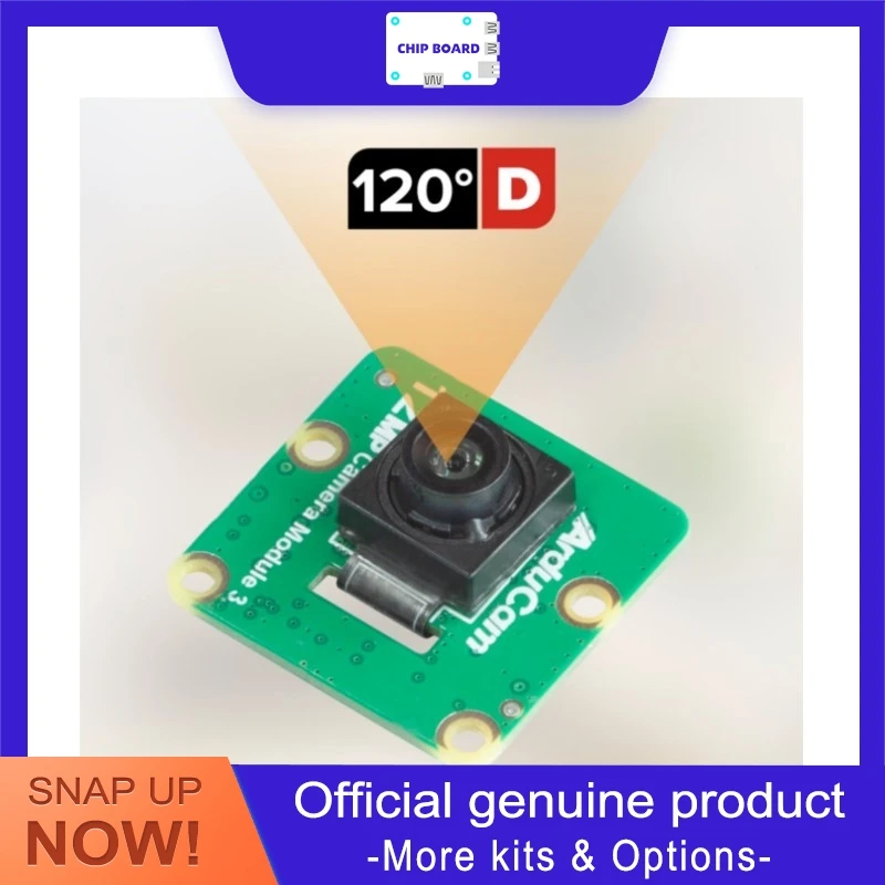 Arducam IMX708 12MP HDR Module, 120° DFOV Wide Angle MIPI Camera for Raspberry Pi Development
