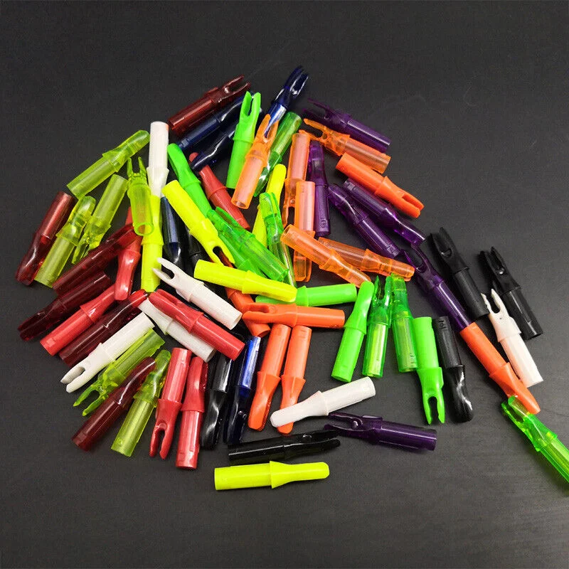 50pcs Arrow Nocks Insert Tips ID6.2mm Arrow Shaft Tails Plastic Archery Hunting Bow DIY Accessory view 5