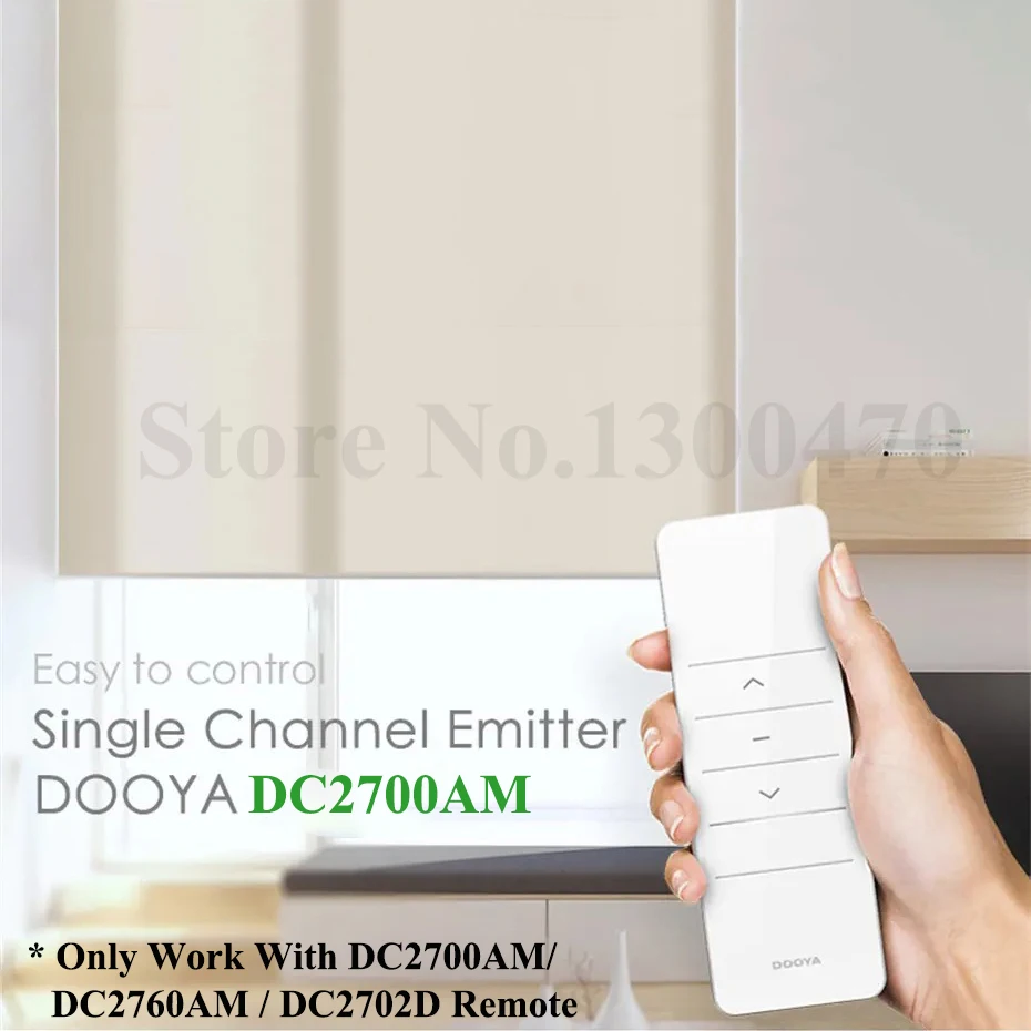 DOOYA DM25LEU Tubular Motor built-in li battery Motor for Rolling Blinds, RF433 Emitter Control,for 38mm Tube,Brackets+Tail Plug