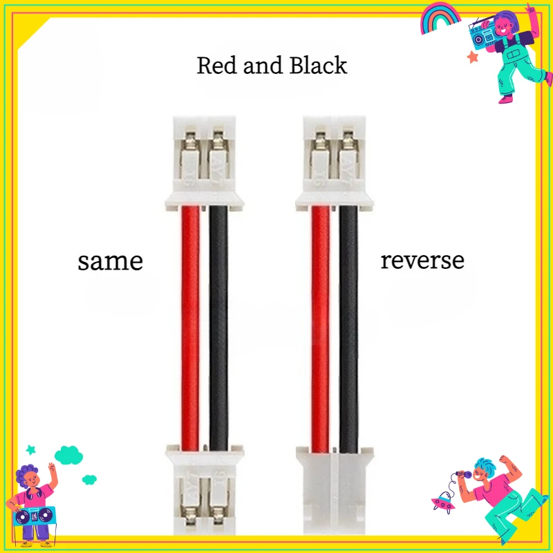 20PCS PH2.0mm2P Double Ended Terminal Wire 1007 Wire Red Black Red Electronic Wire Terminales Automotriz Conector