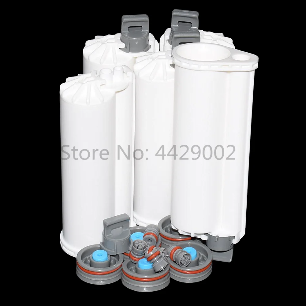 500 Stück 10:1 Klebstoff-Tuben 50ml Leere Kartuschen 2-Komponenten-Doppelkartuschen-Set zum Befüllen von 2-Komponenten-Epoxidharz AB Epoxiklebstoffen – Detail 1