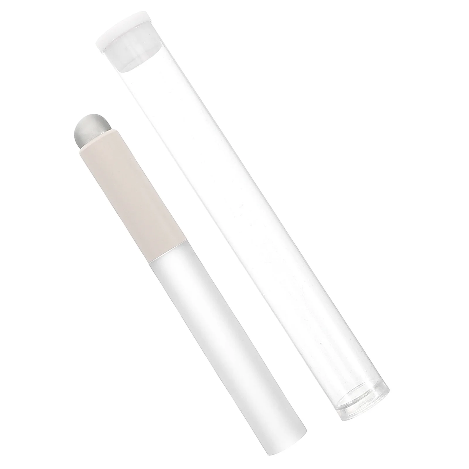 Pequeño cepillo de labios de silicona de cabeza redonda portátil lápiz labial preciso brillo bálsamo máscara corrector aplicador cepillo de maquillaje