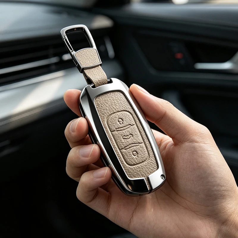 Car Smart 3Button Key Cover Case Auto For Geely Boyue NL3 EX7 SUV GT GC9 Emgrand X7 Borui Atlas Zinc Alloy Shell Holder