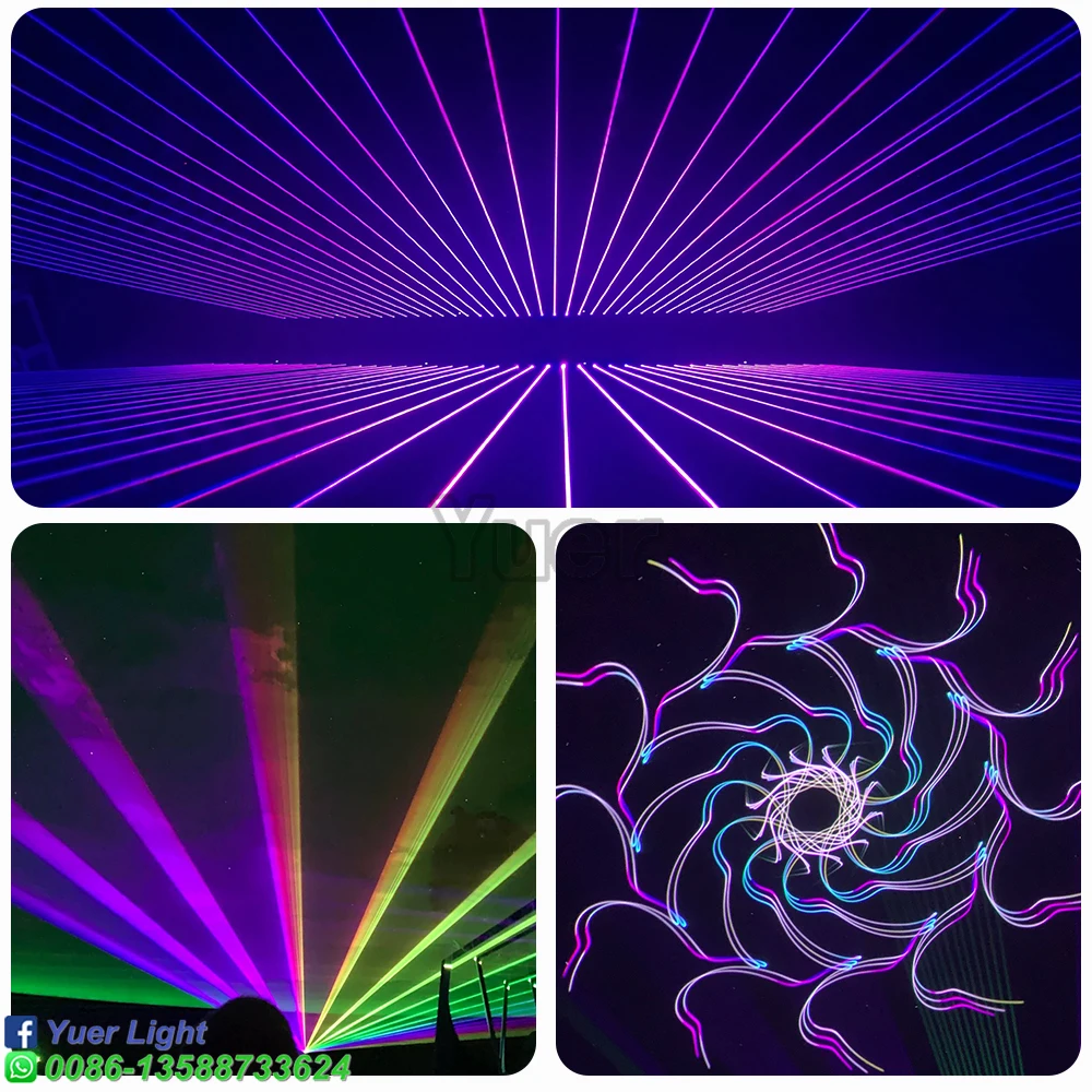 YUER Pro Bluetooth APP 5W RGB Animation Scan Beam Laser Projector Light ILDA DMX For DJ Disco Party Show Stage Lighting