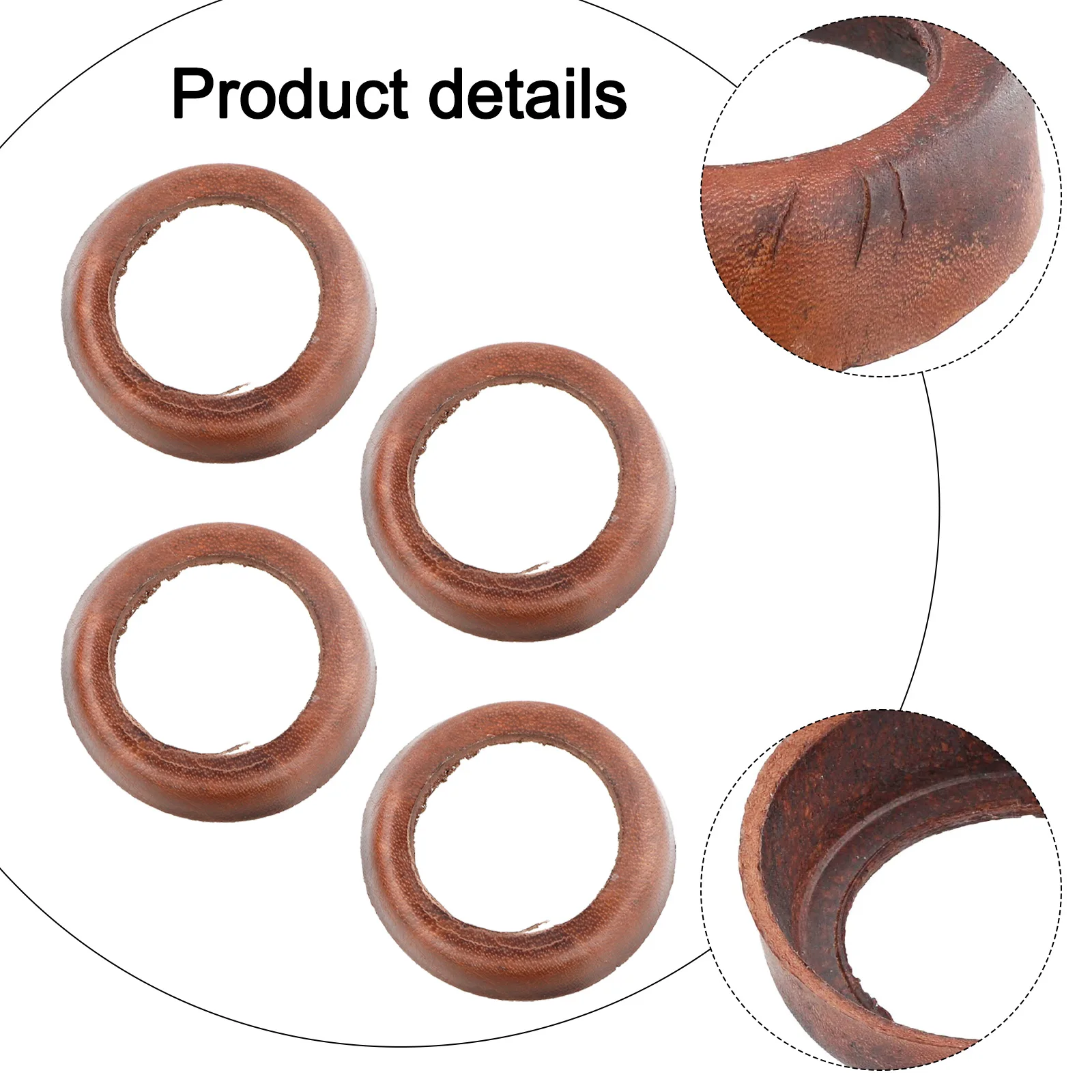 Leather Cuff Replacement for Model 75 Handle Pump Piston Sleeves Pack of 4 with Strong Sealing and Water Absorption Capabilities