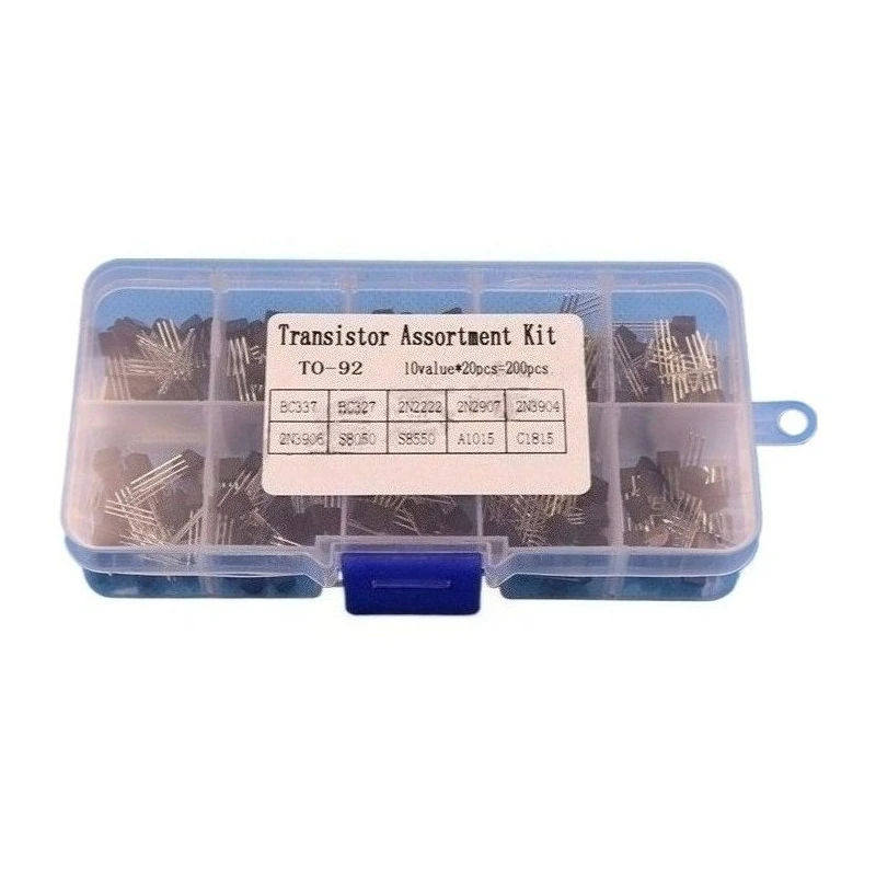 

200pcs Transistor Kit TO92 NPN PNP Assorted 10 Types 20pcs Each BC337 BC327 Through Hole Set