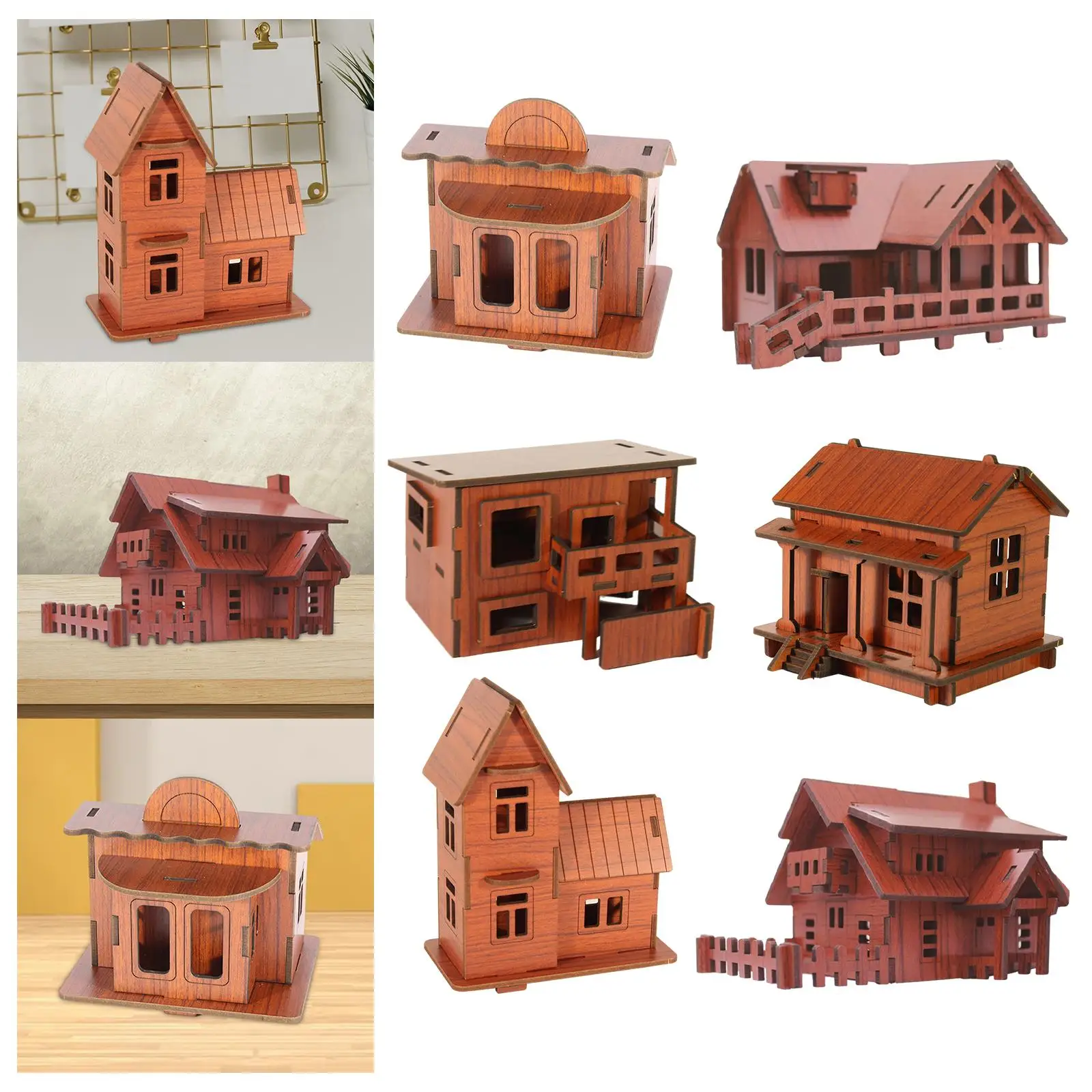 3D-puzzel Architectuur Home Decor Handwerk Onderwijs Speelgoed Hut Gebouwen 3D-puzzel voor decoratie Vakantiecadeau Volwassenen Kinderen