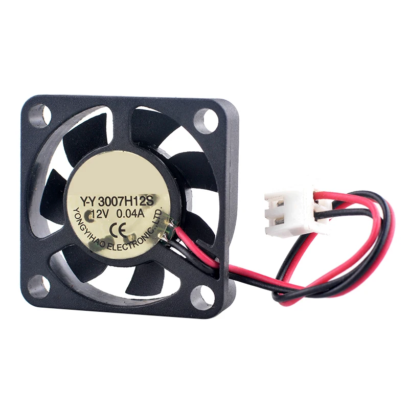 (10Pcs) 30mm Ultra-Quiet Cooling Fan Y-Y 3007H12S 30x30x7mm DC12V 0.04A for Raspberry Pi Small Devices