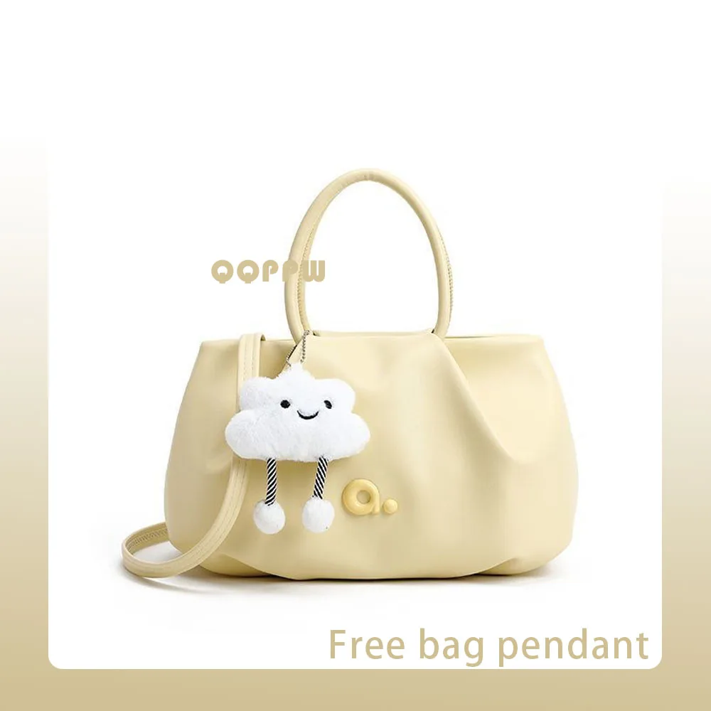 

Niche light luxury crossbody bag women's new commuter pleated tote shoulder bag French cloud bag exquisite women's bag