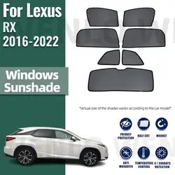 For Lexus RX 5seats 2016-2022 300 350 450 Magnetic Car Sunshade Shield Front Windshield Frame Curtain Rear Side Window Sun Shade