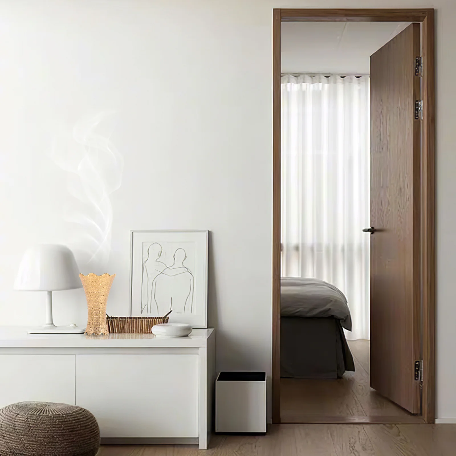 

Metal Incense Burner Holder Hollow Censer Decor Tabletop Burner Ornament For Indoor Home Decoration Desktop Stick Holder