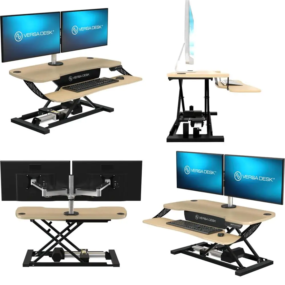 

App-Controlled Electric Standing Desk Converter, 36 x 24, USB Charging, Raises up to 20