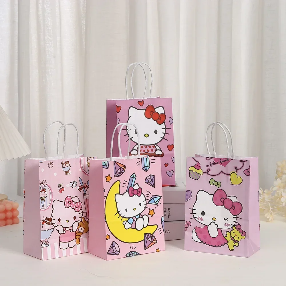 Hello Kitty международная торговля мультяшная сумка из крафт-бумаги женский праздничный маленький подарок на день рождения с ручной подарочной сумкой