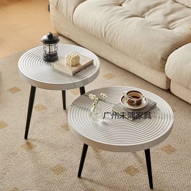 طاولات القهوة اليابانية الإبداعية غرفة المعيشة طاولة شاي خشبية حلقة الشمال بسيطة صغيرة المنزلية أريكة مستديرة طاولة شاي الأثاث #4