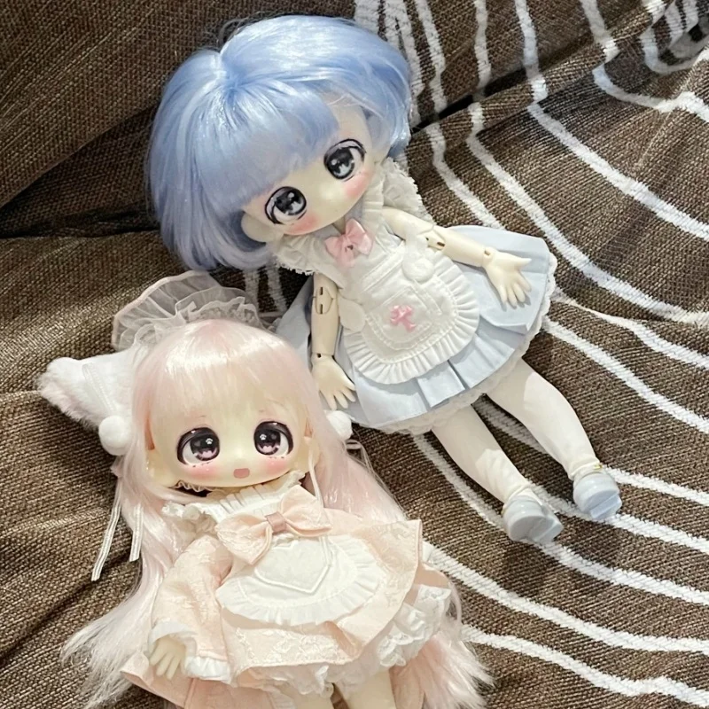 

Genuine Sweet Shopwindow 1/6 Bjd Removable Wig Bjd Blind Box Kawaii Cartoon Movable Joint Decoration Desktop Toys Birthday Gift