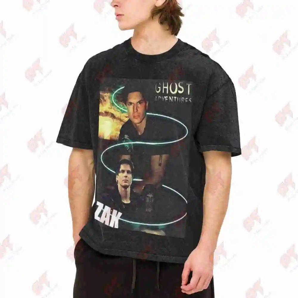 Ghost Adventures Zak Bagans Vintage Washed Tee Pure Cotton T-Shirt