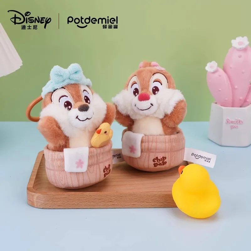 Genuine Anime Disney Chip 'n' Dale Stuffed Plush Toys Dolls Keyring Cartoon Car Decoration Plushies Children's Birthday Gifts