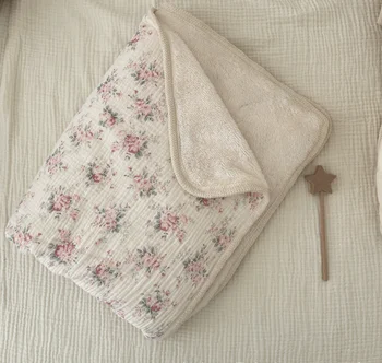 Fleece Baby Blanket Newborn Muslin Swaddle Wrap Blankets Cotton Thermal Soft Infant Receiving Blanket Toddler Bedding Crib Quilt