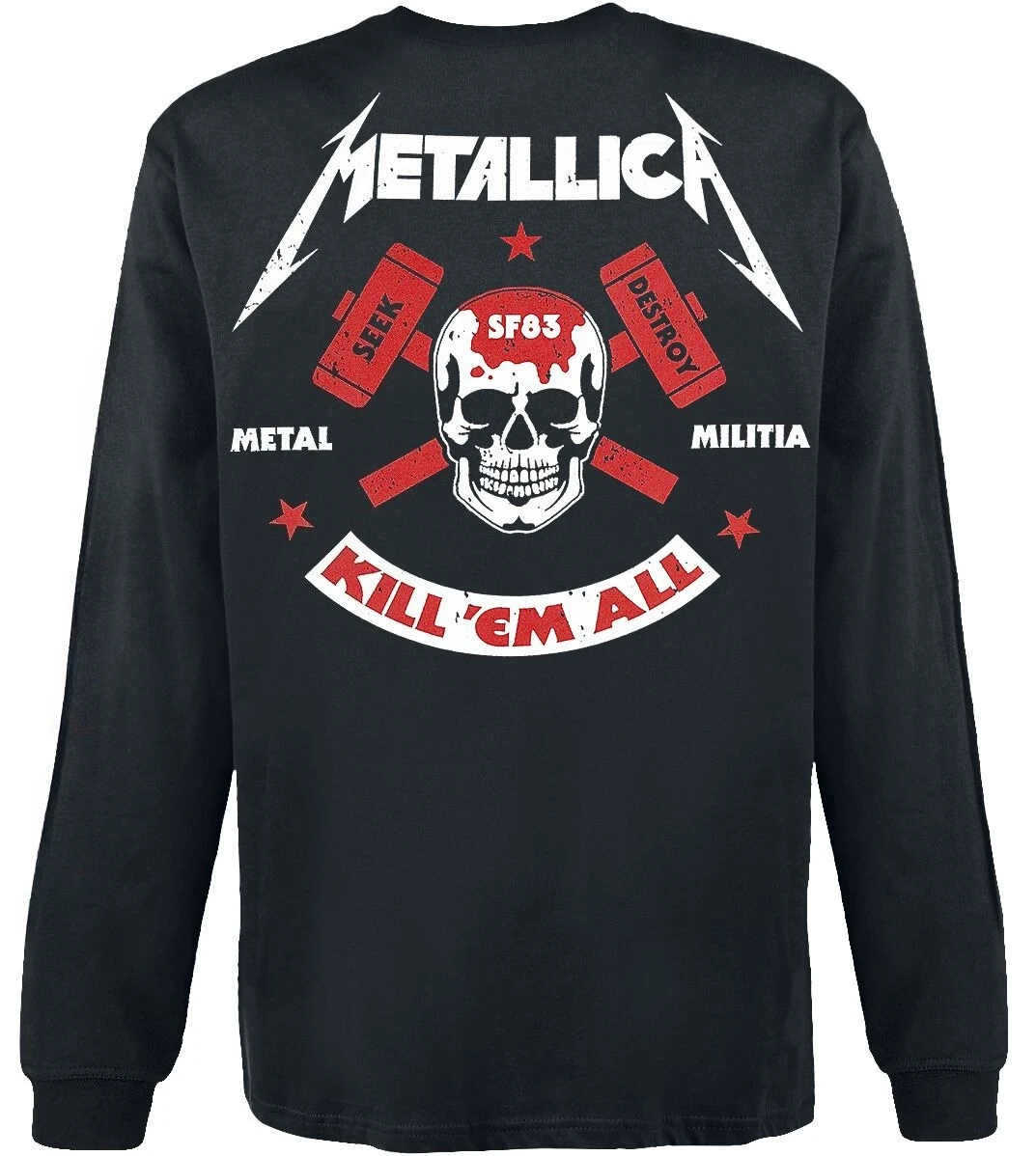 Kill 'Em All - Skull _ Metallica هوديي بأكمام طويلة لخريف وشتاء 2026 فاخر عالي الجودة لكل من الرجال والنساء Y2k #4