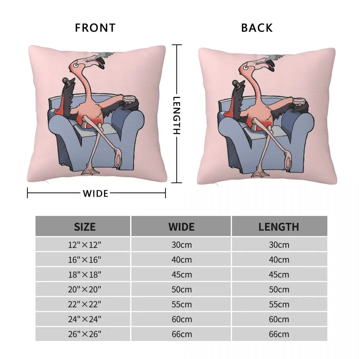 Boston Legal Flamingos Alan Shore Pillowcase Polyester Linen Velvet Creative Zip Decor Bed Cushion Cover