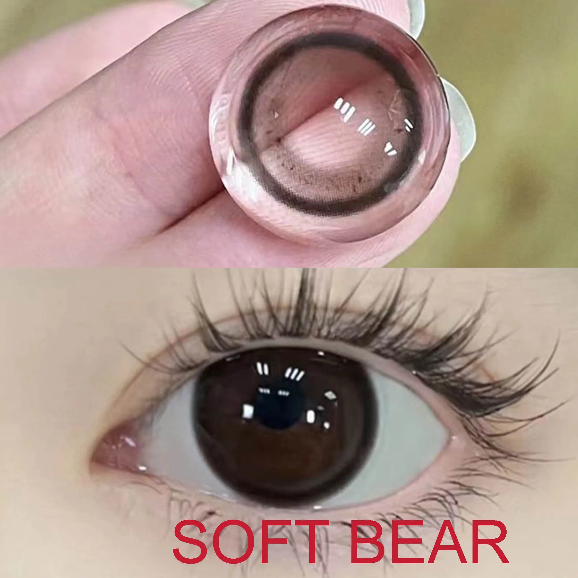 Coslens Brown 14.50mm Soft Contact Lenses for Eyes Color Women Men Accessories линзы для глаз цветные Soft Bear