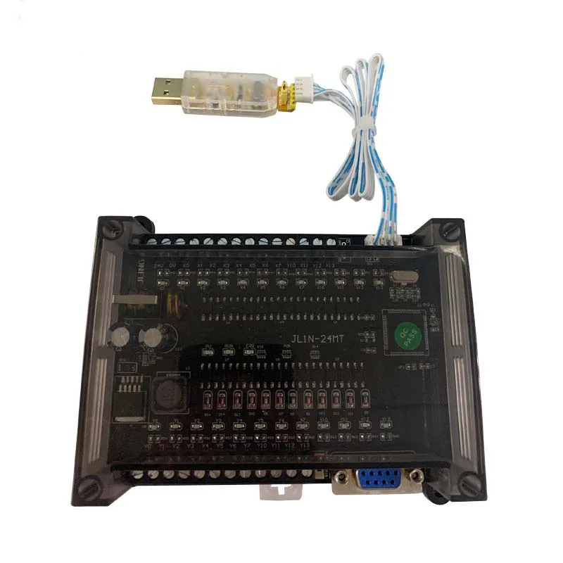 

PLC FX1N-24MT can directly drive solenoid valve 12 points in and out with programming line and shell