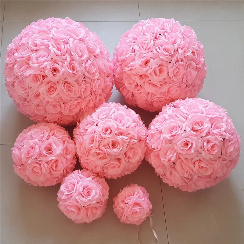  Hanging silk Rose Flowers Ball Artificial Flower Wedding Birthday Party Indoor Garden Baby Shower Pendant DIY Home Decoration