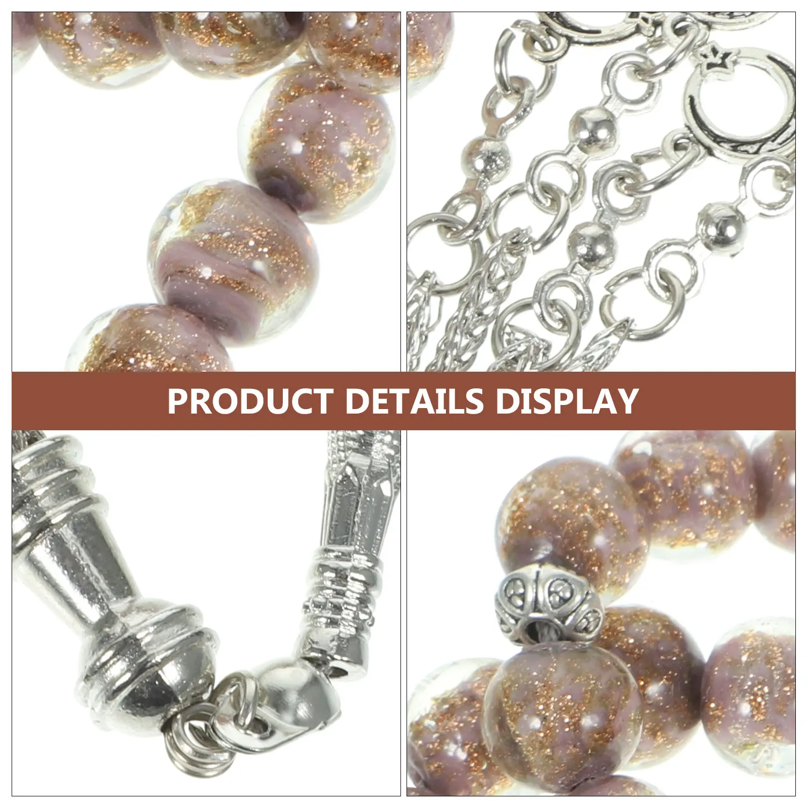 

Bracelet Glass Rosary Prayer Bead Beads Necklace Pilgrimage Lavender Chain Miss