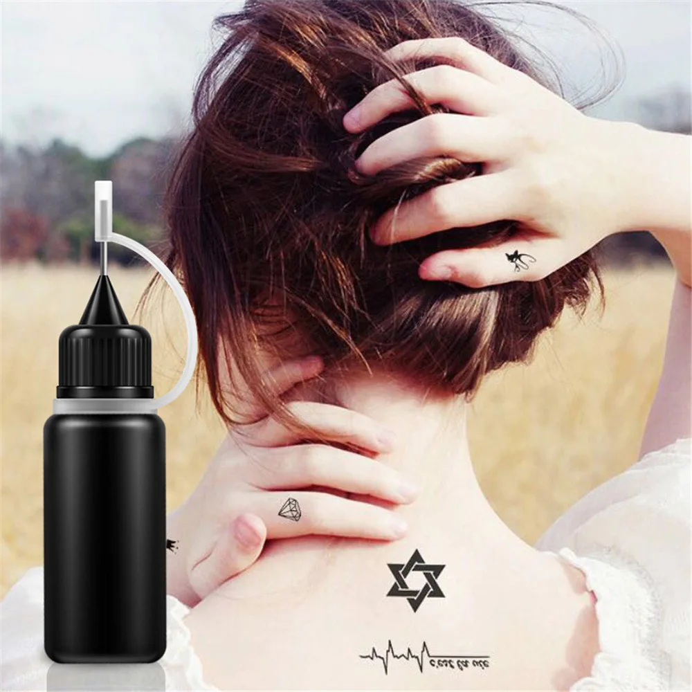 Temporary Tattoo Ink Natural Long Lasting Organic Jagua Fruit Gel/Ink No Chemicals No Alcohol 10Ml Tattoo Stickers F11