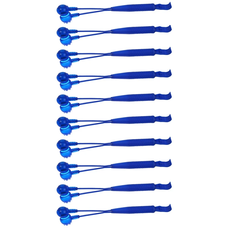 

10X Plastic Blue 2 In 1 Magnetic Hammer Knock Massager Back Scratcher