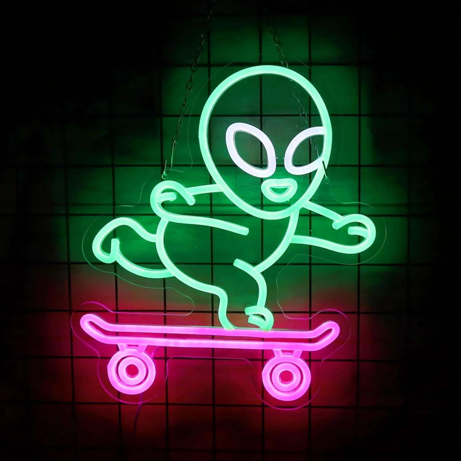 

Alien Skateboard Neon Sign USB Dimmable LED Neon Light For Room Bar Bedroom Party Home Decoration Birthday Christmas Gift