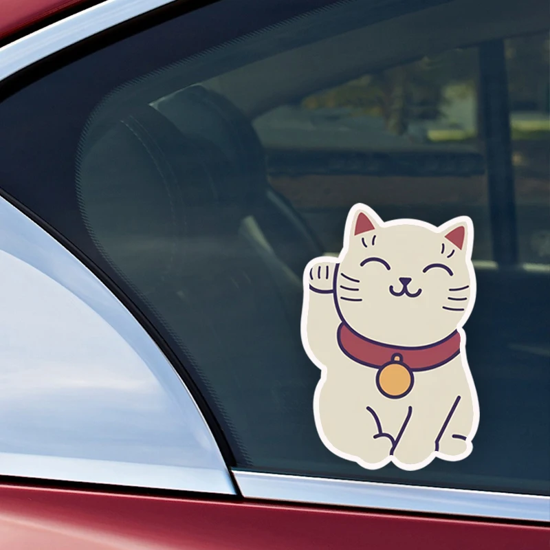 Car Sticker Decal Maneki Neko Sticker, Creative Niche Vinyl Car Stickers Waterproof Motorcycle Stickers