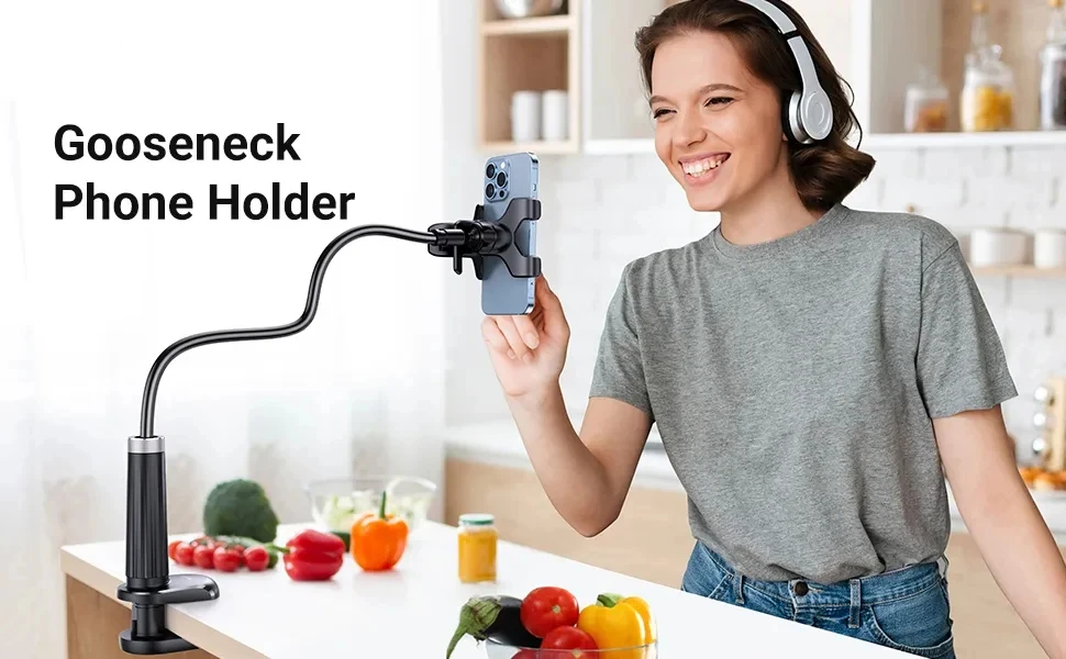 90 cm Telefonhalter Ständer Lazy Bracket Kopfstütze Bett 360 Flexible lange Arme Klemmhalterung für iPhone Samsung und 3,5 ~ 6,7 Zoll Gerät – Detail 1