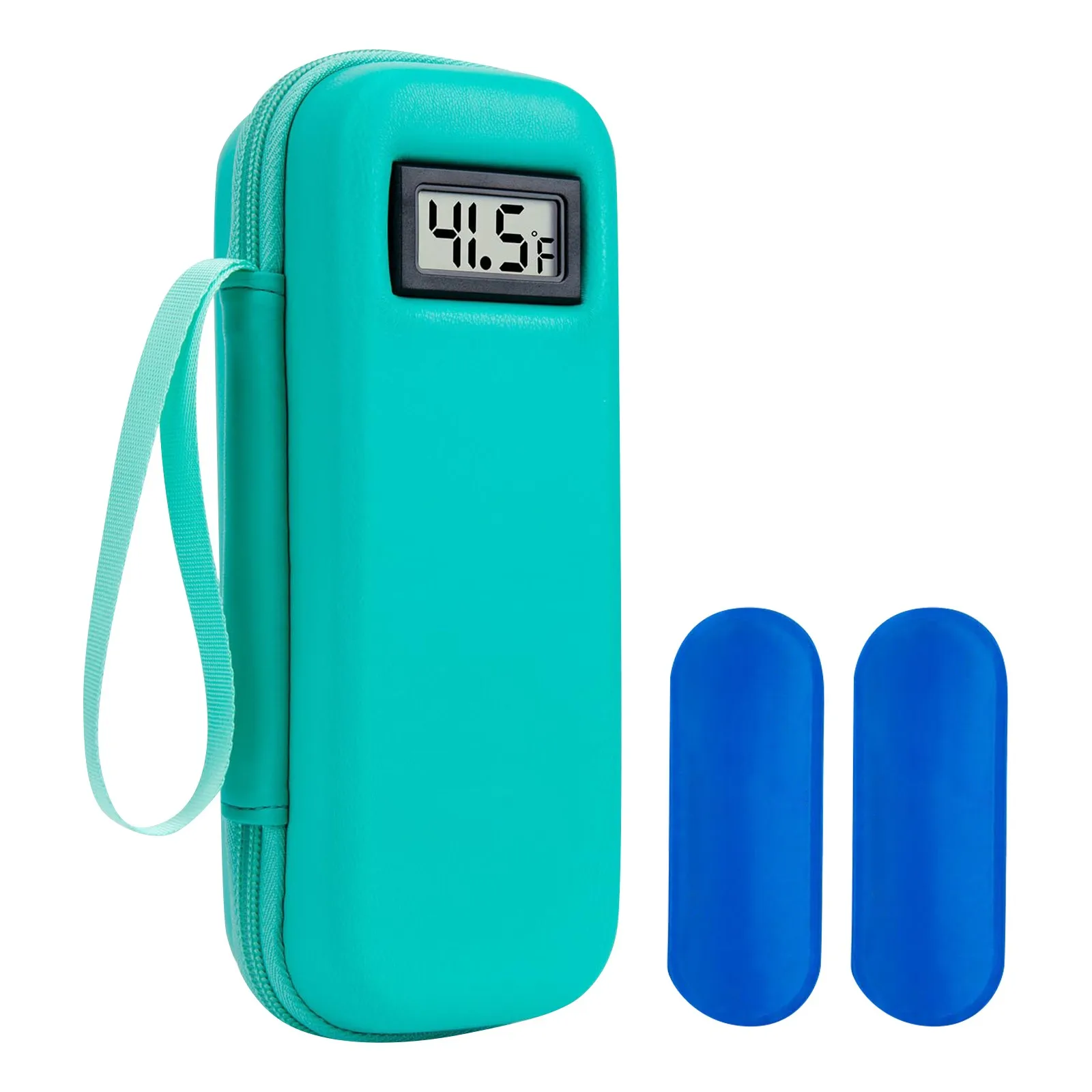 قابلة لإعادة الاستخدام الأنسولين برودة حقيبة سفر الأنسولين الطب المنظم حقيبة مع ميزان الحرارة مقاوم للماء الأنسولين حقيبة باردة لمرضى السكري