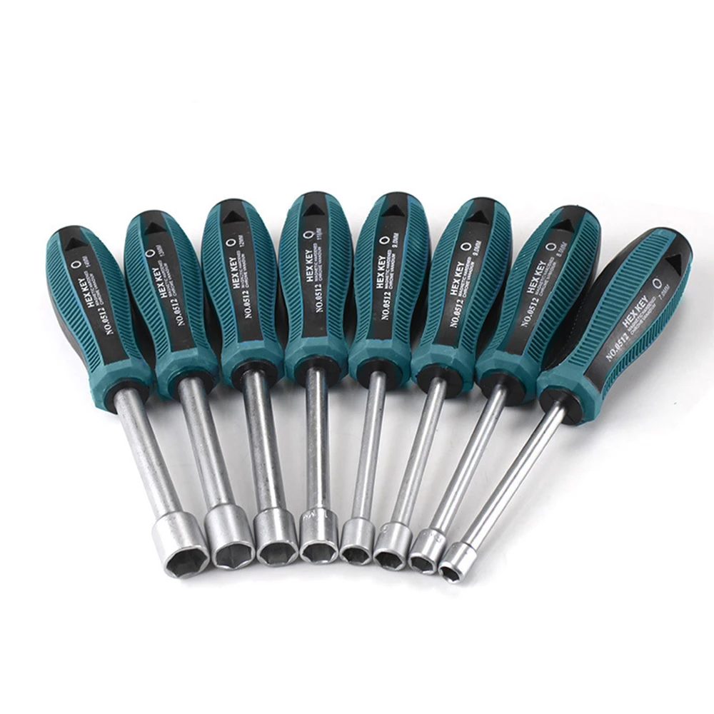 Imagem -03 - Metal Socket Driver Wrench Chave de Fenda Porca Sextavada Chave Nutdriver Ferramenta de Mão mm mm mm mm 10 mm 11 mm 12 mm 13 mm 14 Milímetros