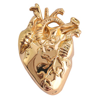 Medical Series of Heart Anatomy Texture Brooch Exquisite Vascular Inlaid Realistic Jewelry Pins Lapel Badges Gifts for Doctors