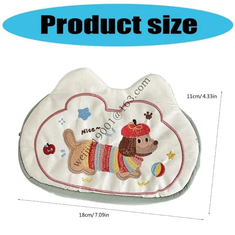 Case lápiz bordado para perros 18x11cm Bacilizador lápiz viaje compartimento .h05a