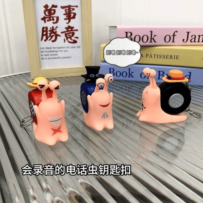 Juguetes de Anime One Piece Den Den Mushi, Figuras de Luffy, Sabo y Ace en Forma de Caracol, con Sonido y Grabación, para Regalo