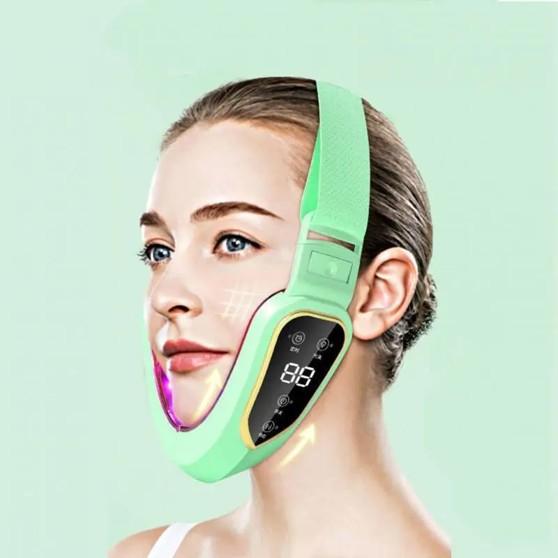 Appareil de Lifting du Visage à LED, Thérapie Photonique, Ohio eur à Vibrations Amincissant, Double Menton V, en Forme de Visage, Machine à Ceinture pour Joues