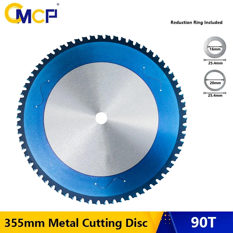 CMCP Metal Cutting Disc 355x25.4mm 90T Circular Saw Blade For Cutting Aluminum Iron Steel Carbide Saw Blade Metal Cutting Tools