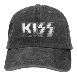 Całuj Heavy Metal mężczyzn damskie do koszykówki czapka rockowa markowa w trudnej sytuacji czapki dżinsowe w stylu Vintage wszystkie sezony czapka typu Snapback podróżna na świeżym powietrzu