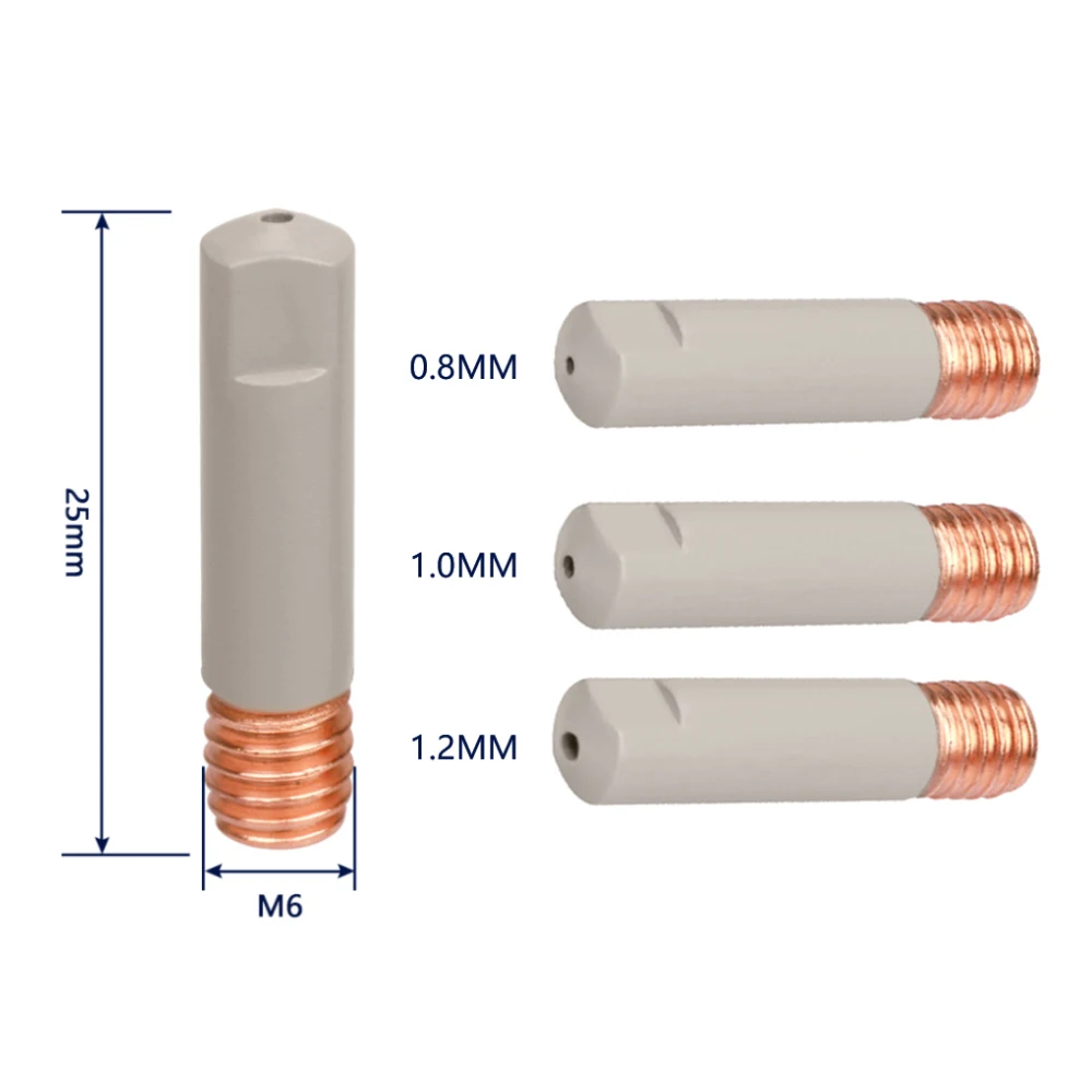 10PCS MB-15AK 15AK M6 25mm  Contact Tips Coating Protect CuCrZr Gas Nozzle 0.8mm 0.9mm 1.0mm 1.2mm for MIG MAG Welding Torch
