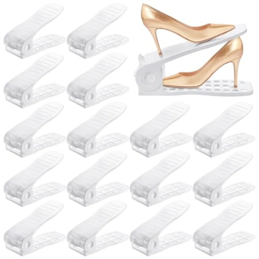 

Органайзер для обуви с регулируемыми слотами, двойная подставка для обуви, держатель для обуви, экономия места для хранения обуви в шкафу