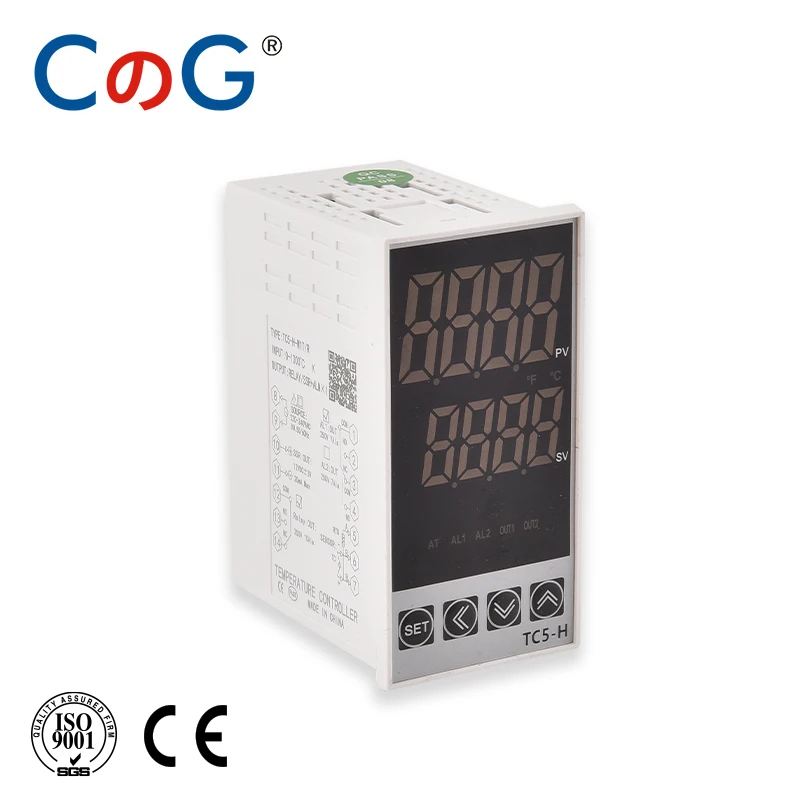 CG TC5 Series Intelligent Digital Display Temperature Controller AC220-240V Universal Input Double Output PID Control Thermostat