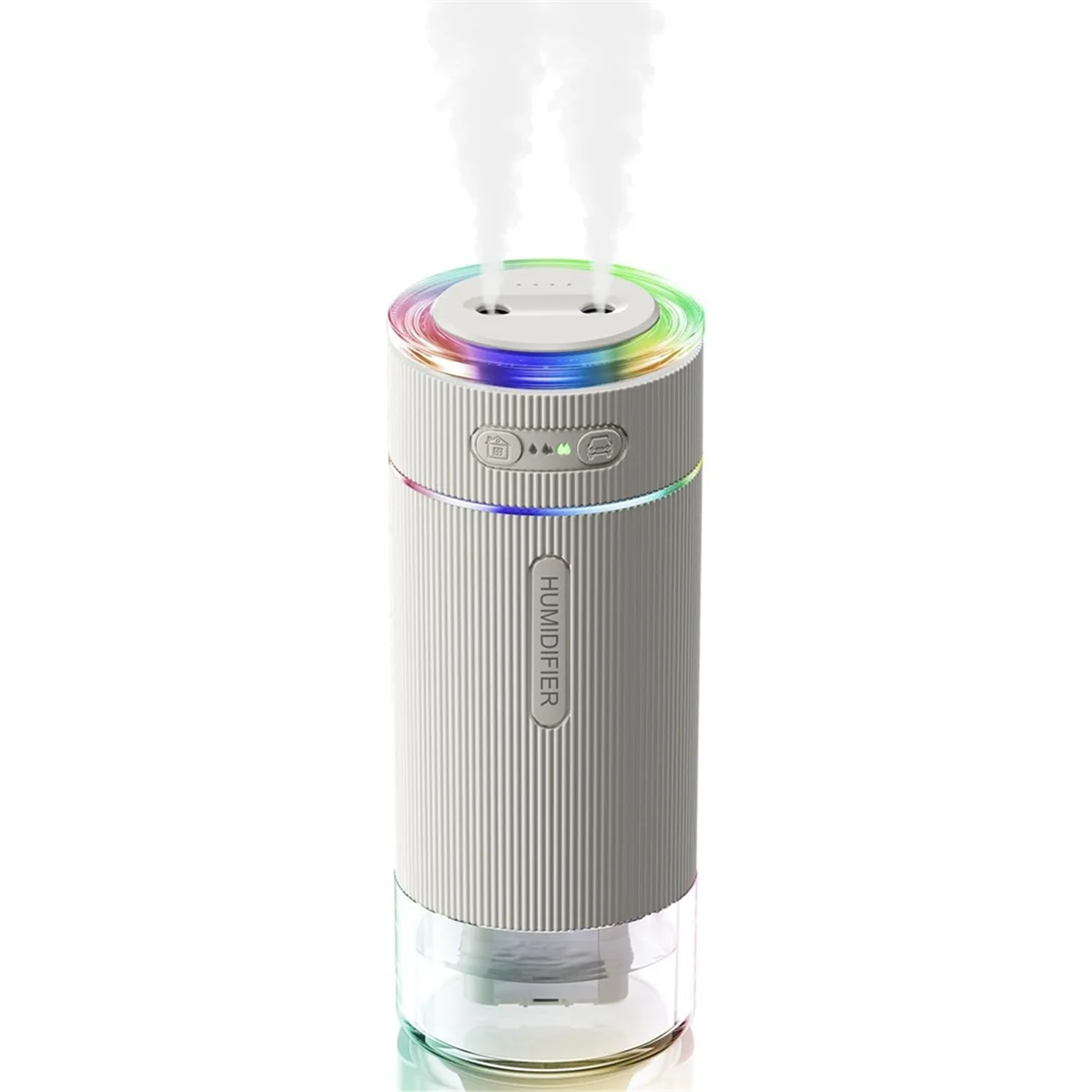 

NEW Portable Small Humidifier for Bedroom, Dual Nozzle Large Cool Mist, Mini Personal Desk Air Humidifiers for Travel White