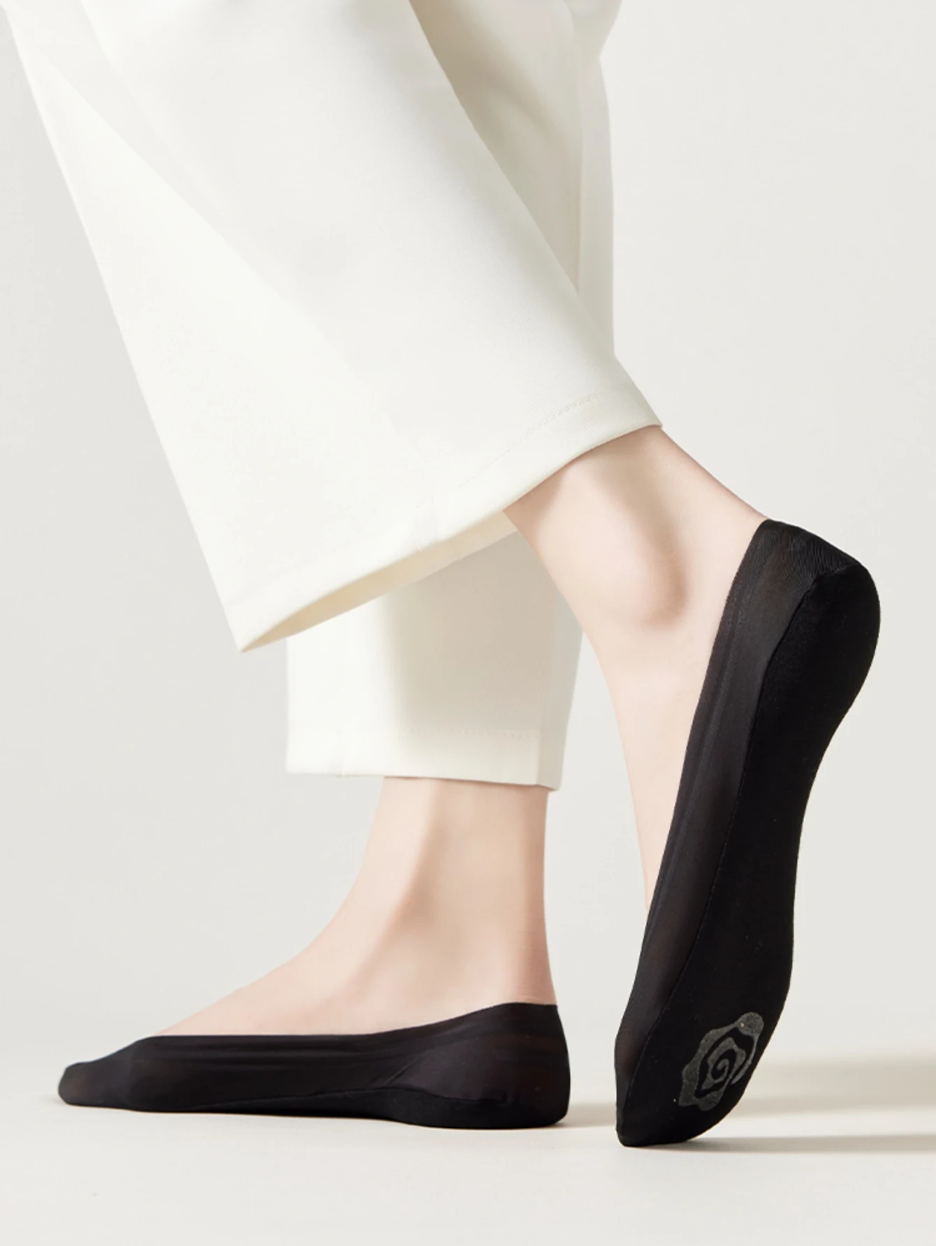 3/5/10 Paar, ultradünne Damen-Bootsocken, knöchelhohe, unsichtbare Socken, rutschfeste Silikon-Sohlen, um ein Verrutschen der Ferse zu verhindern. – Detail 7