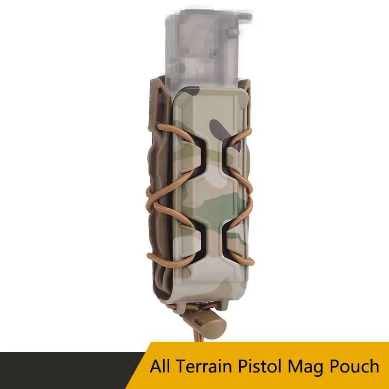 All Terrain Pistol Magazine Pouch, Camo Mini Function Pack, Adapt to MOLLE System, Suitable for Various Harsh Environments