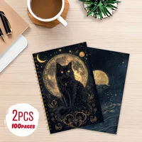 Moonlit Cat Notebook, Journal, Blank Lined Pages, Ideal Gift for Note-Taking, Inspiring for Men and Women, Perfect for Students 4