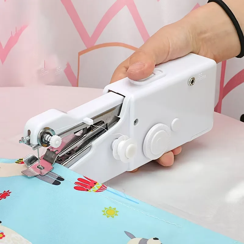 

Portable Electric Mini Sewing Machine Handheld Cordless Sewing Kit with Bobbin for DIY Craft Travel Home Use Handmade Stitching